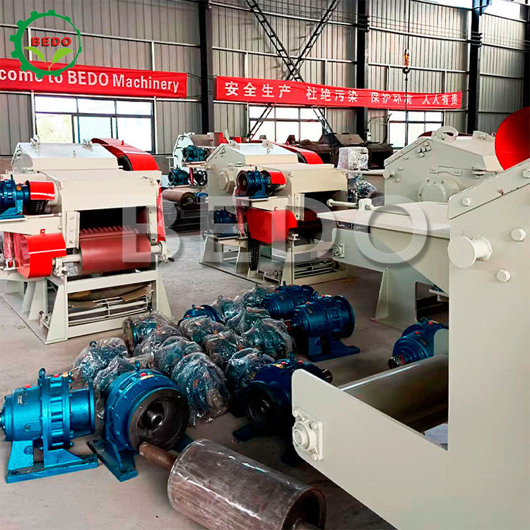 55KW 590rpm thương mại máy nghiền gỗ loại trống Chipper Shredder Heavy Duty