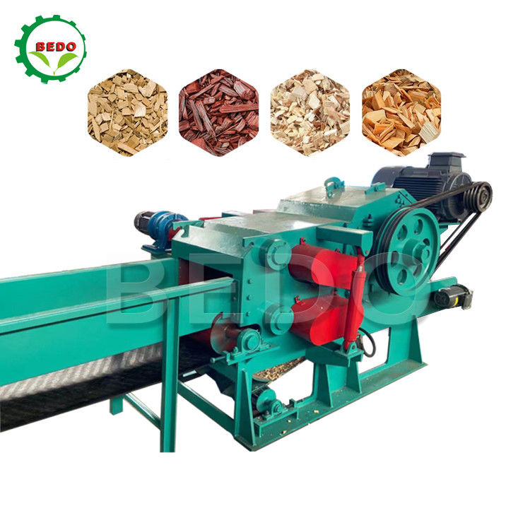 590rpm Điện lâm nghiệp gỗ Chipper Shredder Máy loại trống Thiết bị chopper gỗ