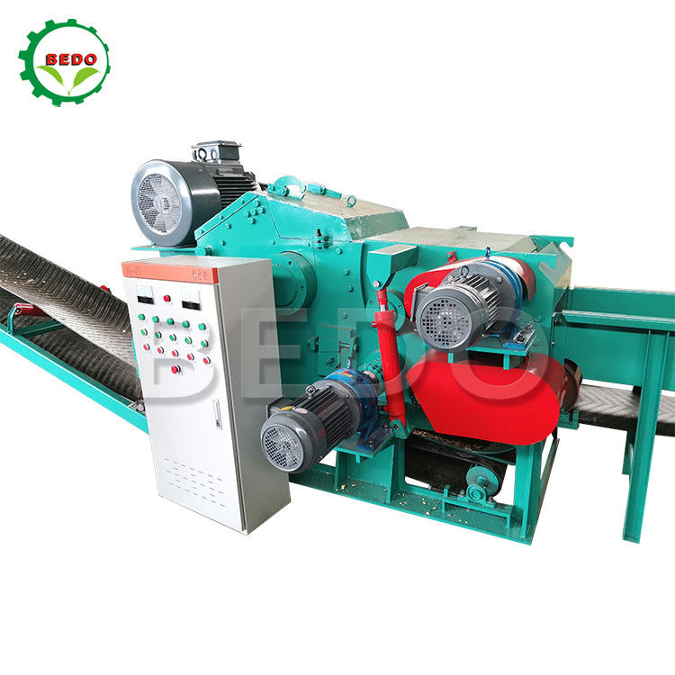 590rpm Điện lâm nghiệp gỗ Chipper Shredder Máy loại trống Thiết bị chopper gỗ