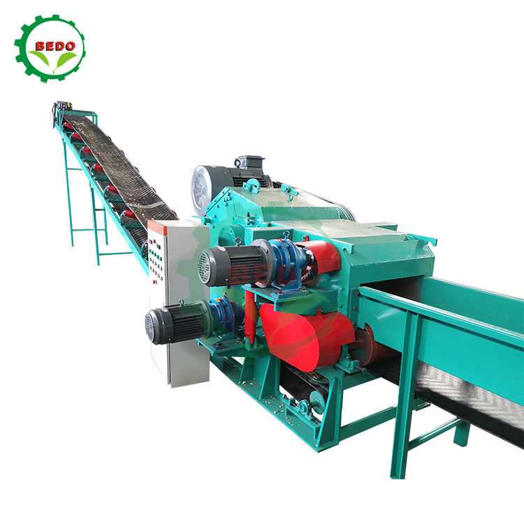 590rpm Điện lâm nghiệp gỗ Chipper Shredder Máy loại trống Thiết bị chopper gỗ