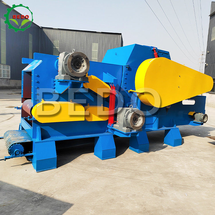 25-30tons/h 380V máy cắt gỗ lâm nghiệp 18000kg Heavy Duty Industrial Drum Shredder
