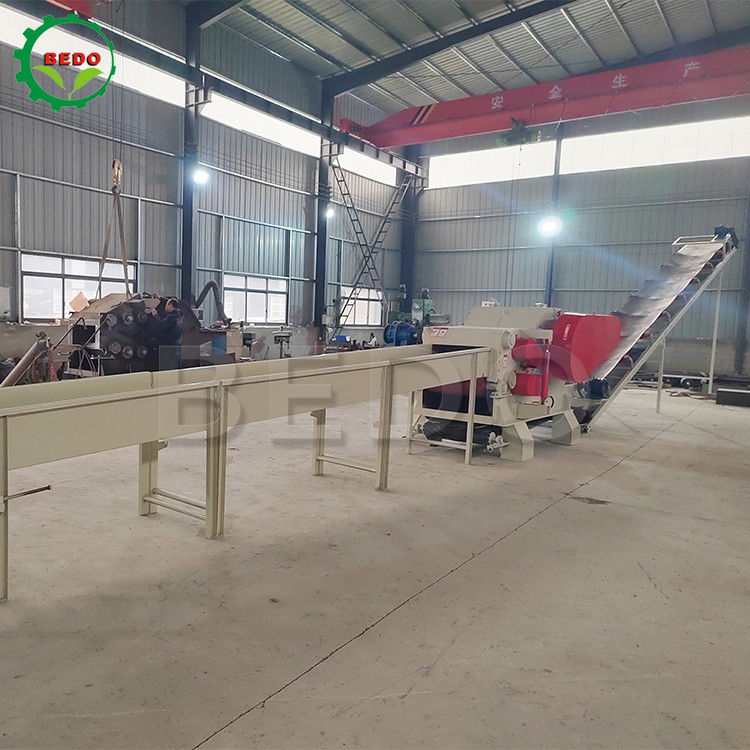 Máy cắt gỗ công nghiệp điện 380V 310x700mm Inlet Drum Type Branch Shredder
