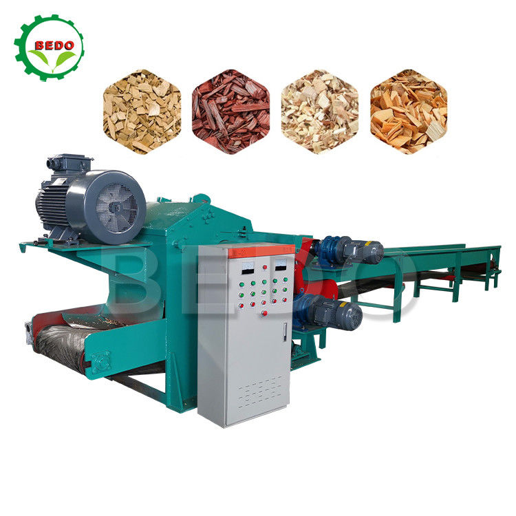 Máy làm chip gỗ tre điện 380V 8-10T / H Chipper loại trống công nghiệp