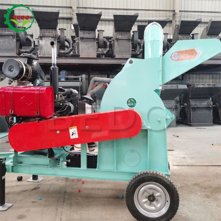 Mobile Diesel Engine Industrial Wood Hammer Mill with 2580r/min Rotating Speed