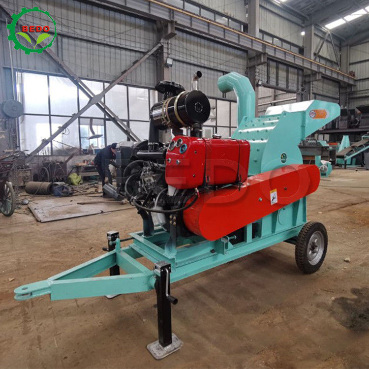 Mobile Diesel Engine Industrial Wood Hammer Mill with 2580r/min Rotating Speed
