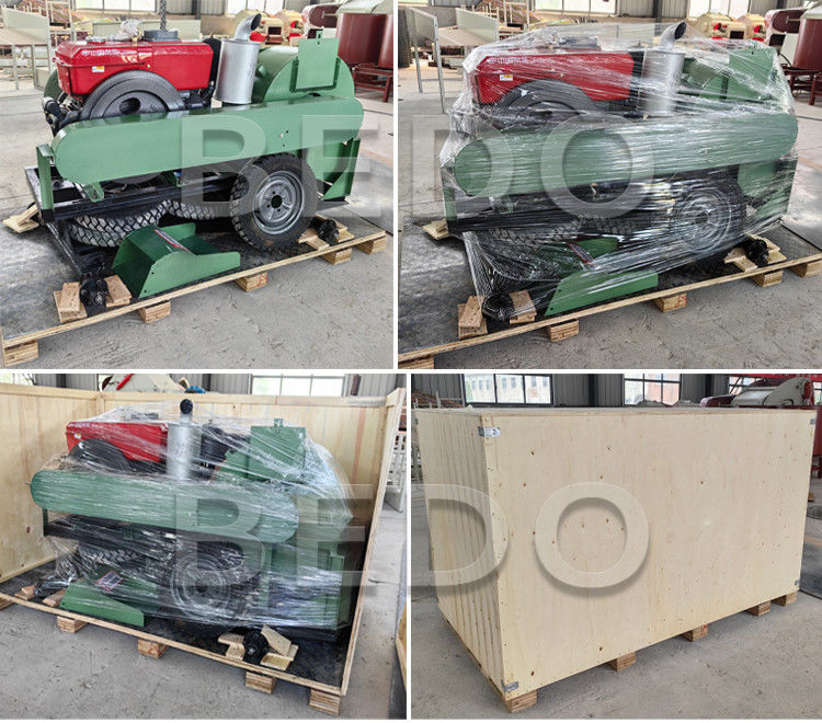 Portable Wood Sawdust Machine 32HP Diesel Engine 1500*1100*950mm