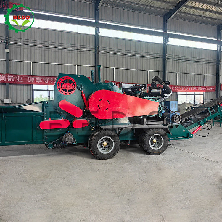 430hp Industrial Wood Crusher Pulverizer Tree Stump Grinder With 3m Feeding Conveyor