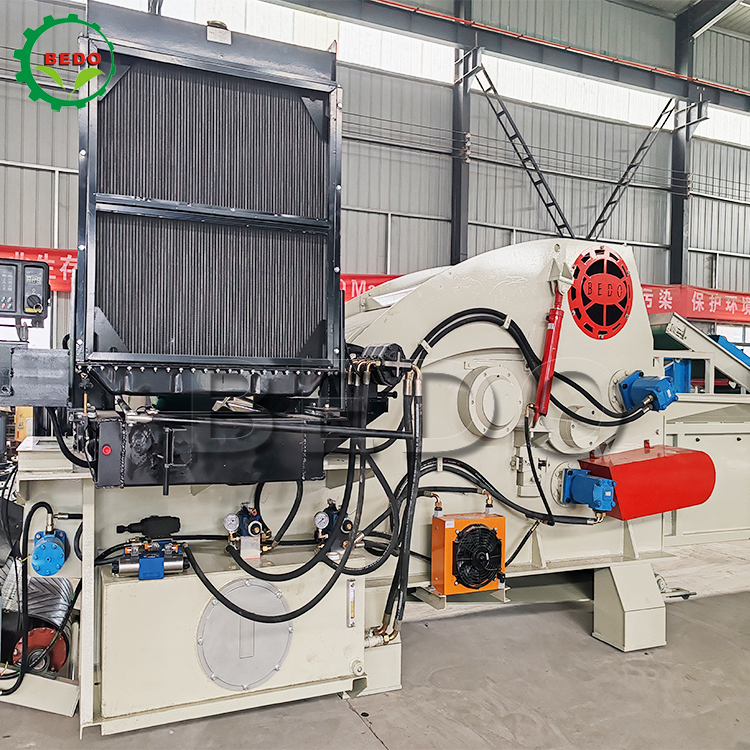 2pcs Blade Hydraulic Motor Wood Chipper Machine Máy chuyển thức mượt mọn Công nghiệp loại trống Shredder