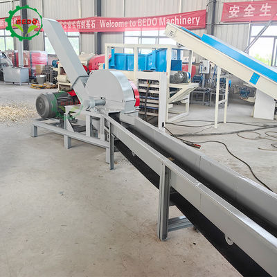 37kw tự cấp máy cắt gỗ 3-5t / h Capacity Drum Type Branch Shredder