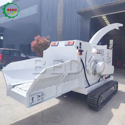 Máy nghiền gỗ loại trống chuyên nghiệp Máy nghiền gỗ Crawler cho thân gỗ