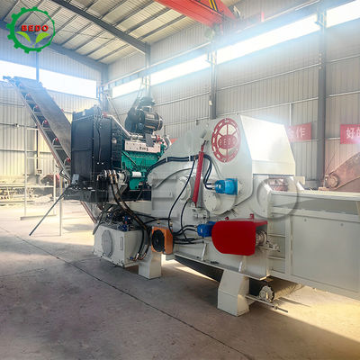 Máy vận chuyển thức ăn 235HP Động cơ thủy lực Máy cắt gỗ 700x400mm Inlet Drum Type Industrial Shredder