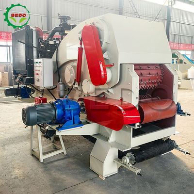 Động cơ thủy lực Băng tải cấp liệu Máy băm gỗ Diesel Máy hủy tài liệu loại trống công nghiệp được chứng nhận CE