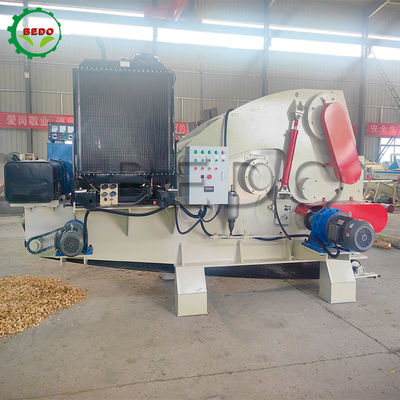 Chứng nhận CE 25-35mm Chip Hydraulic Wood Chipper Machine Long Feed Conveyor Industrial Drum Shredder